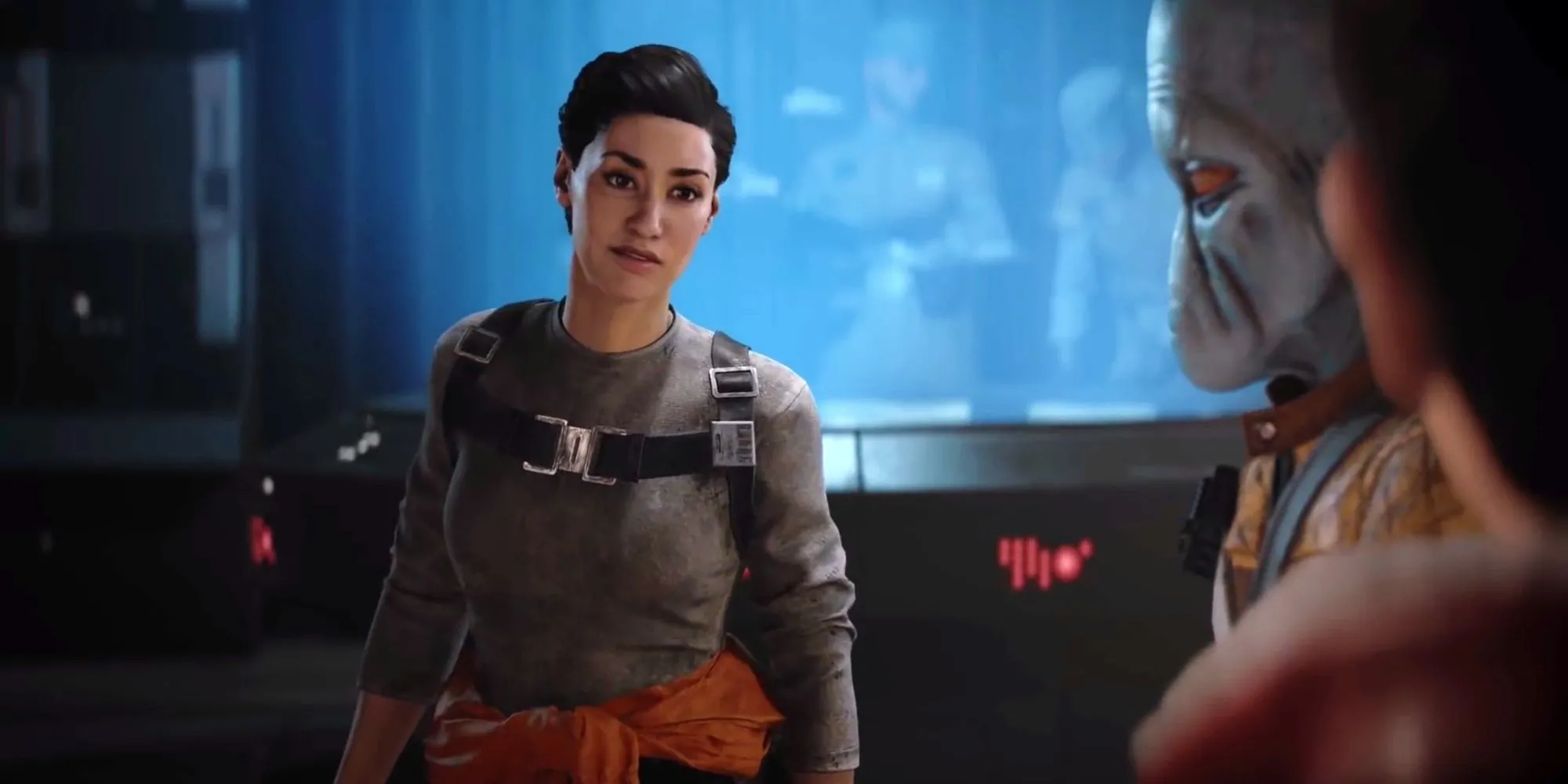Iden Versio, chỉ huy Inferno Squad, trong Star Wars Battlefront II, một nhân vật phản diện được quảng bá mạnh mẽ