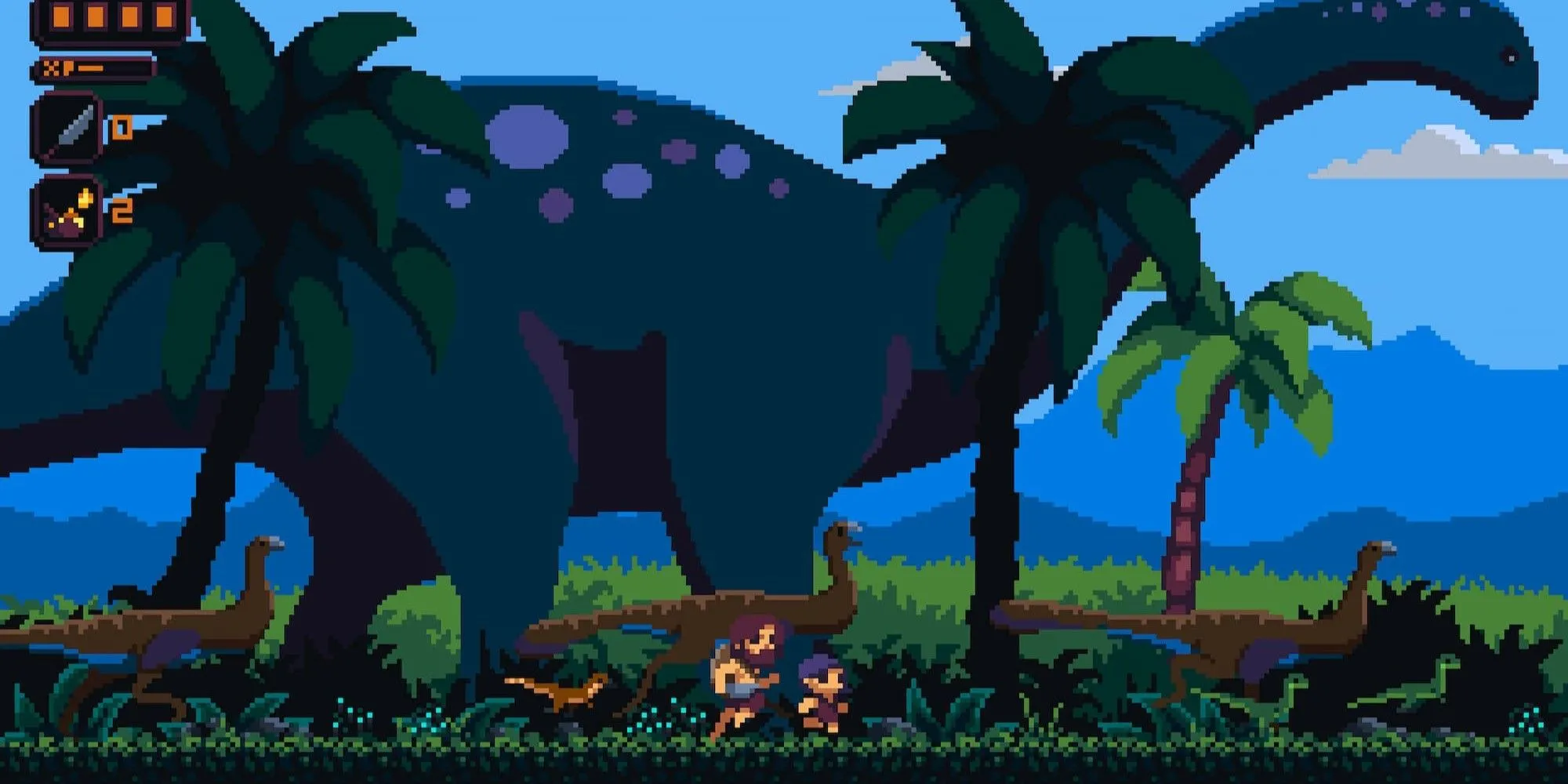 Người tiền sử chạy trốn khủng long trong Primal Planet, game metroidvania co-op sinh tồn đầy kịch tính