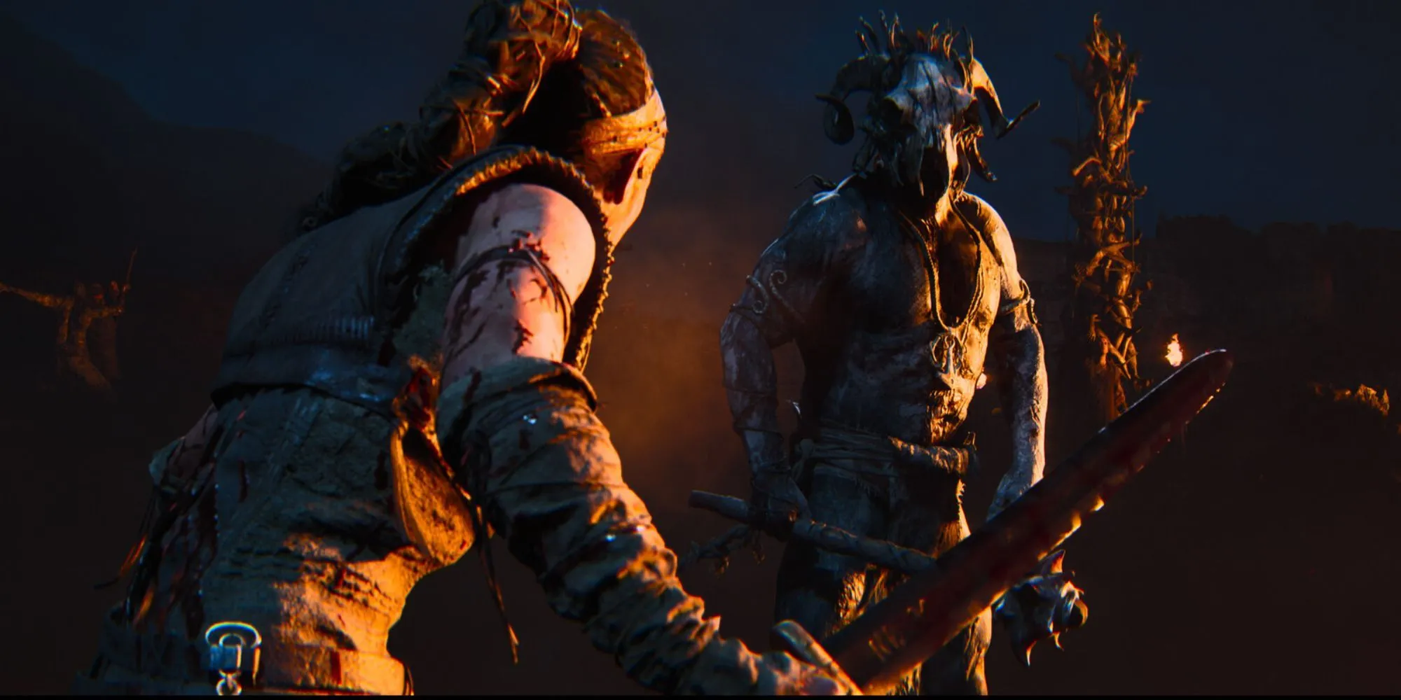 Senua trong pha chiến đấu kịch tính của Hellblade 2