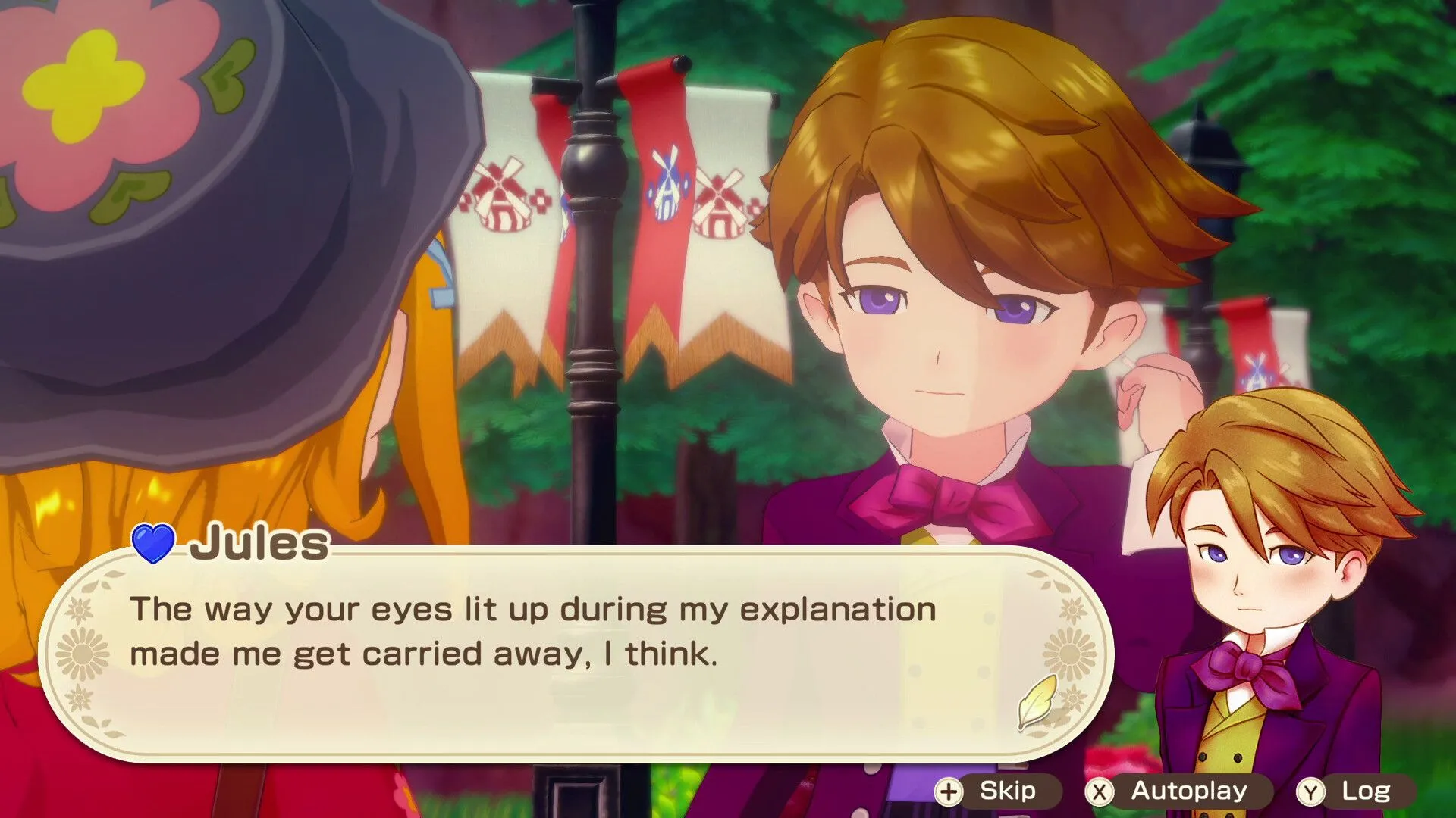 Story of Seasons Grand Bazaar: Nhân vật chính đang chăm sóc vườn rau xanh tươi.