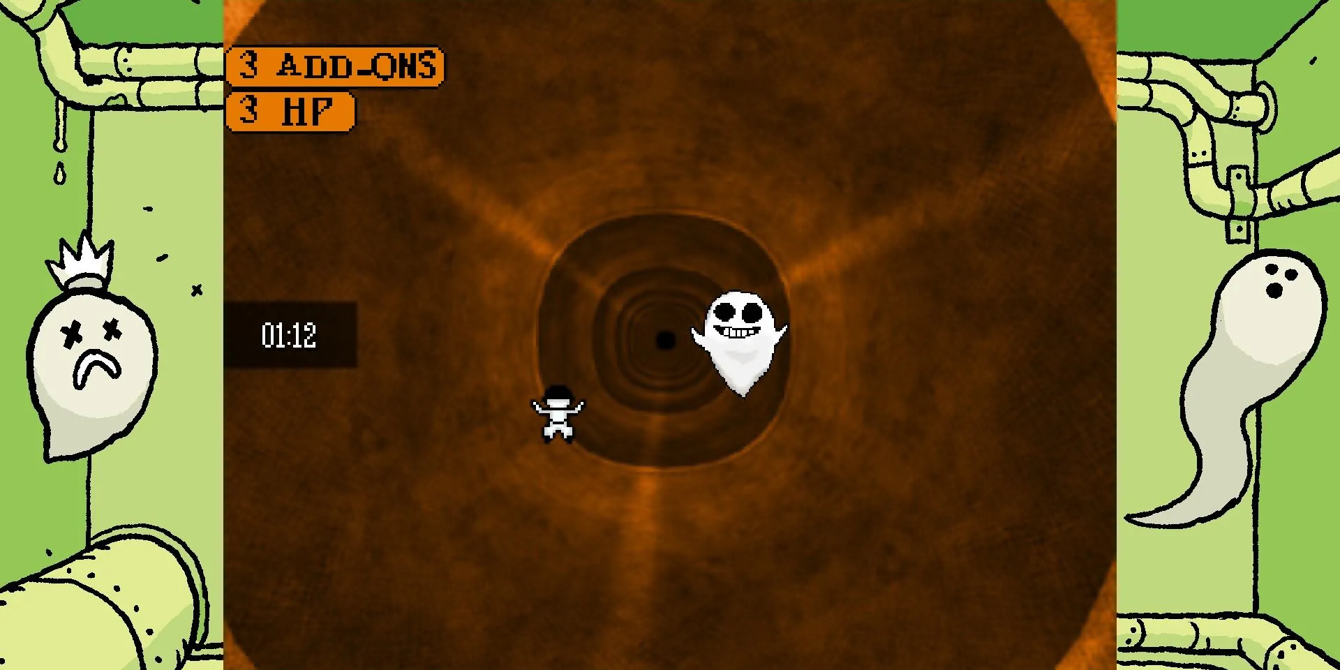 The Batter đang thực hiện minigame rơi ống cống đầy thử thách trong Zone 3 của OFF