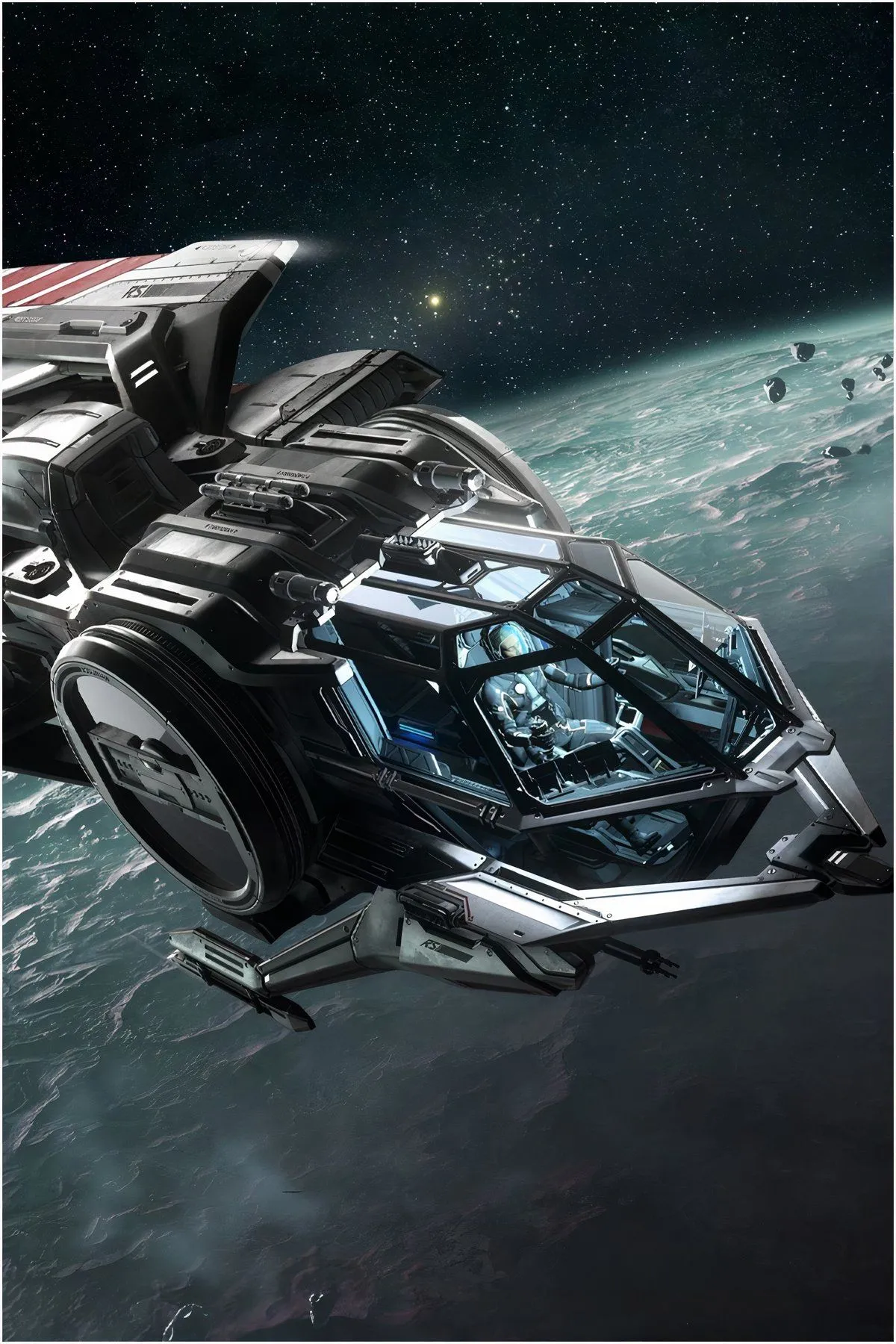 Tổ hợp hình ảnh gameplay và nhân vật ấn tượng từ Star Citizen và spin-off Squadron 42