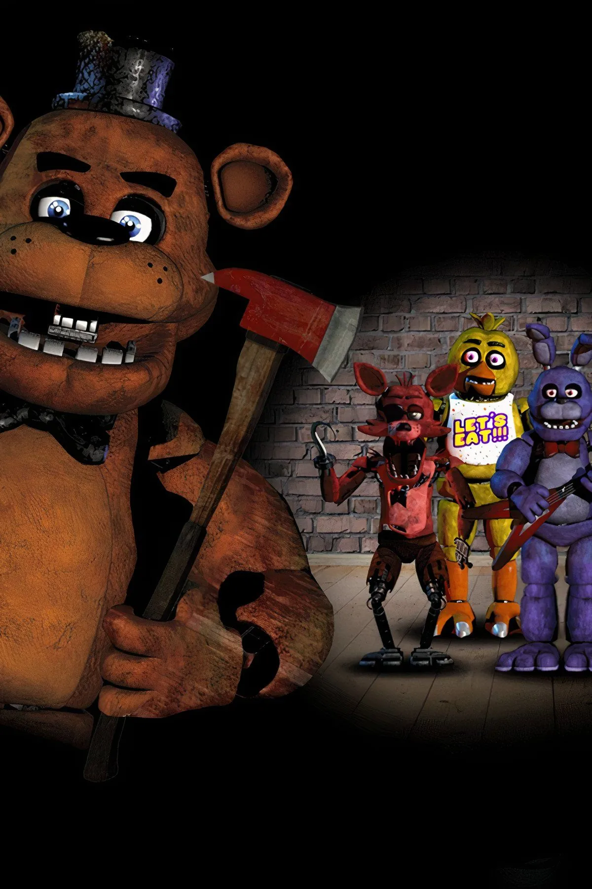 Animatronic áp sát camera và góc nhìn bảo vệ trong Five Nights at Freddy's