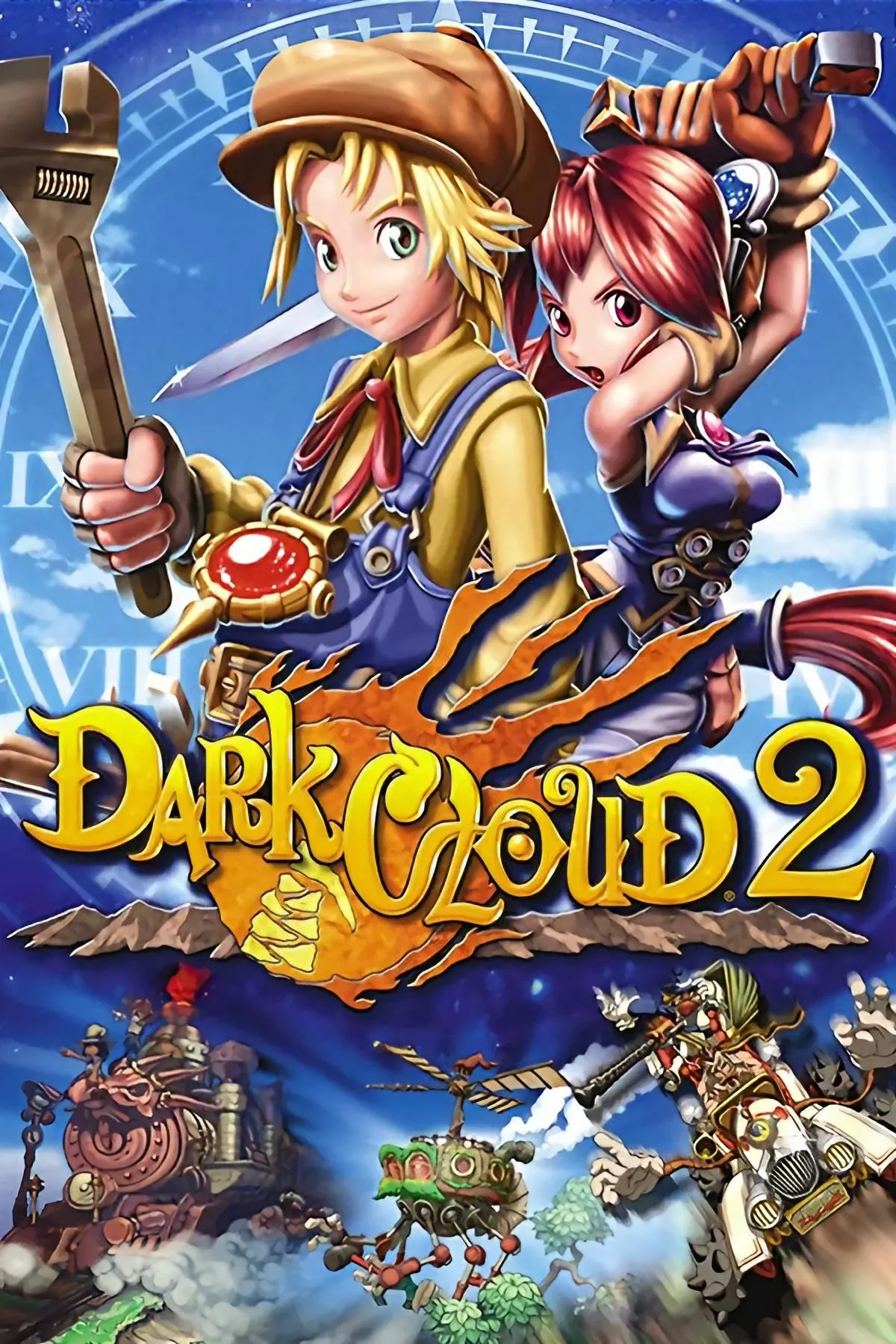 Bìa Dark Cloud 2 trên PS2, JRPG hành động đa tính năng của Level-5
