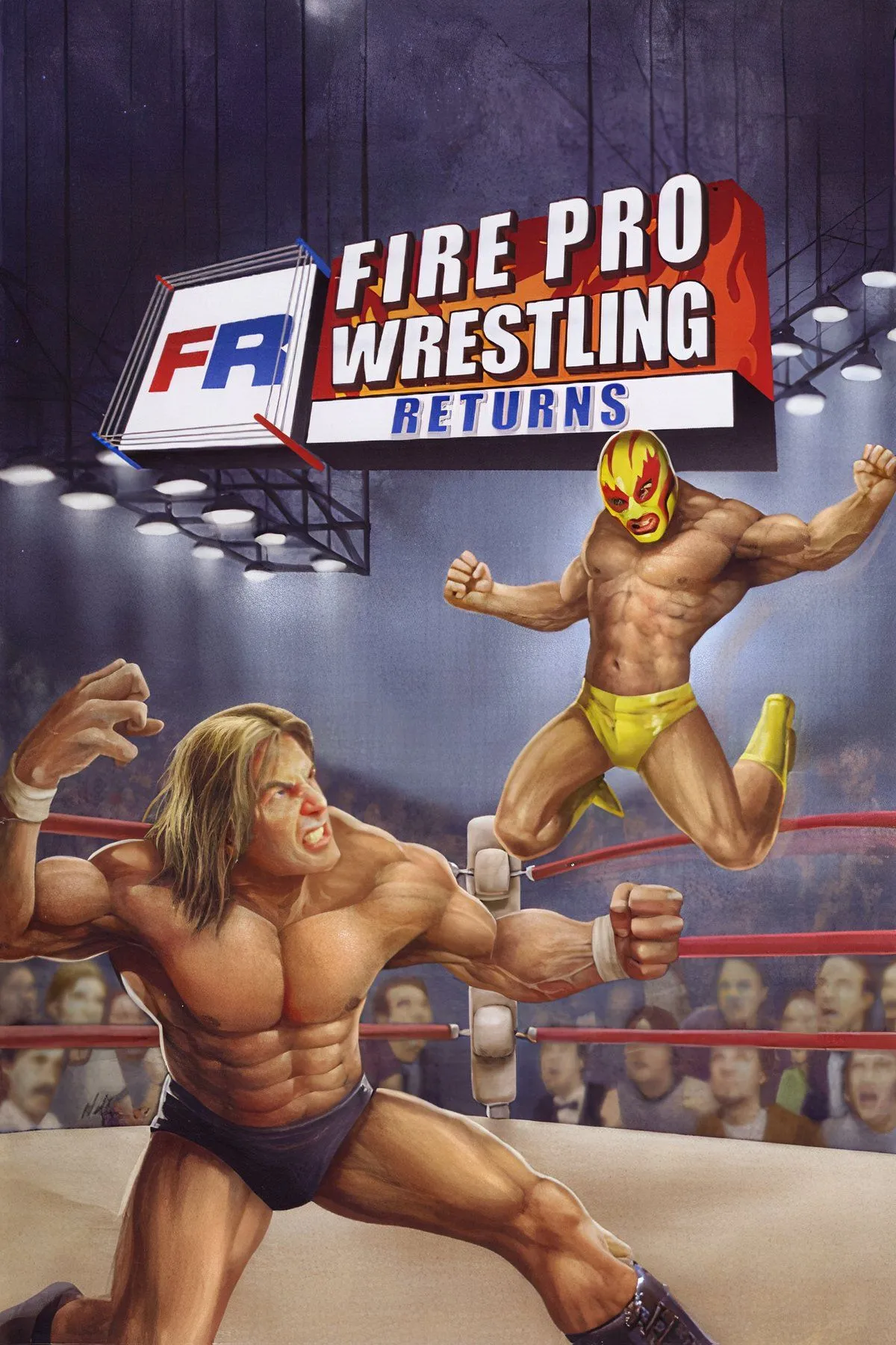 Bìa Fire Pro Wrestling Returns, roster hơn 300 đô vật và tính năng tạo nhân vật