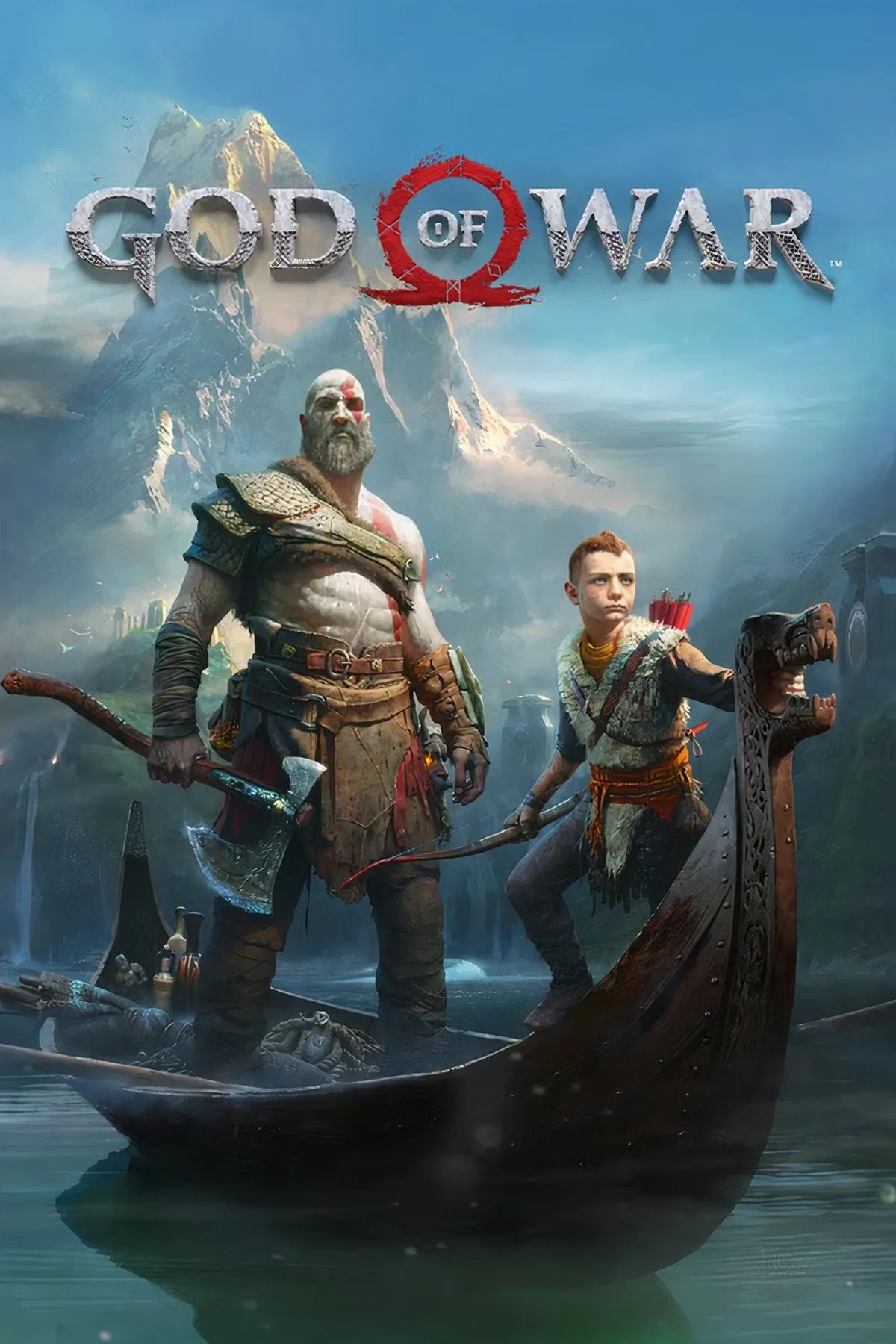 Bìa God of War - Hình tượng Kratos và rìu biểu tượng, phù hợp cho thông điệp “hành trình mới”, mở ra khả năng đặt chân đến Ai Cập
