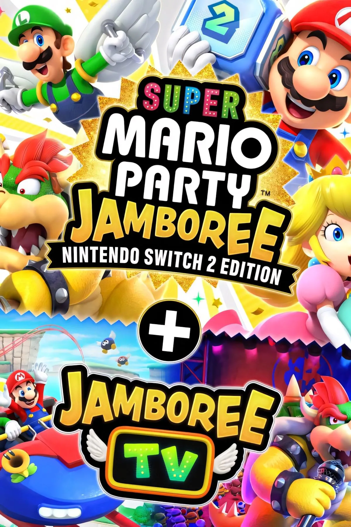 Bìa Super Mario Party Jamboree với mini-game vui nhộn và chế độ Jamboree TV tận dụng camera