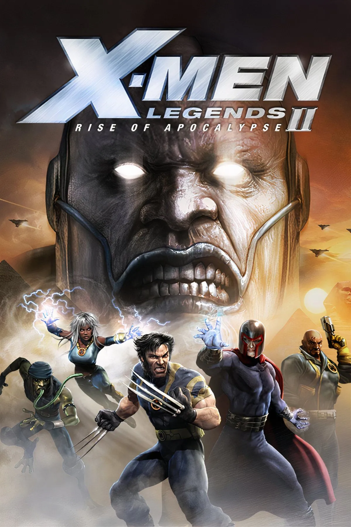 Bìa X-Men Legends II PS2, đội hình mutant đánh bại Apocalypse