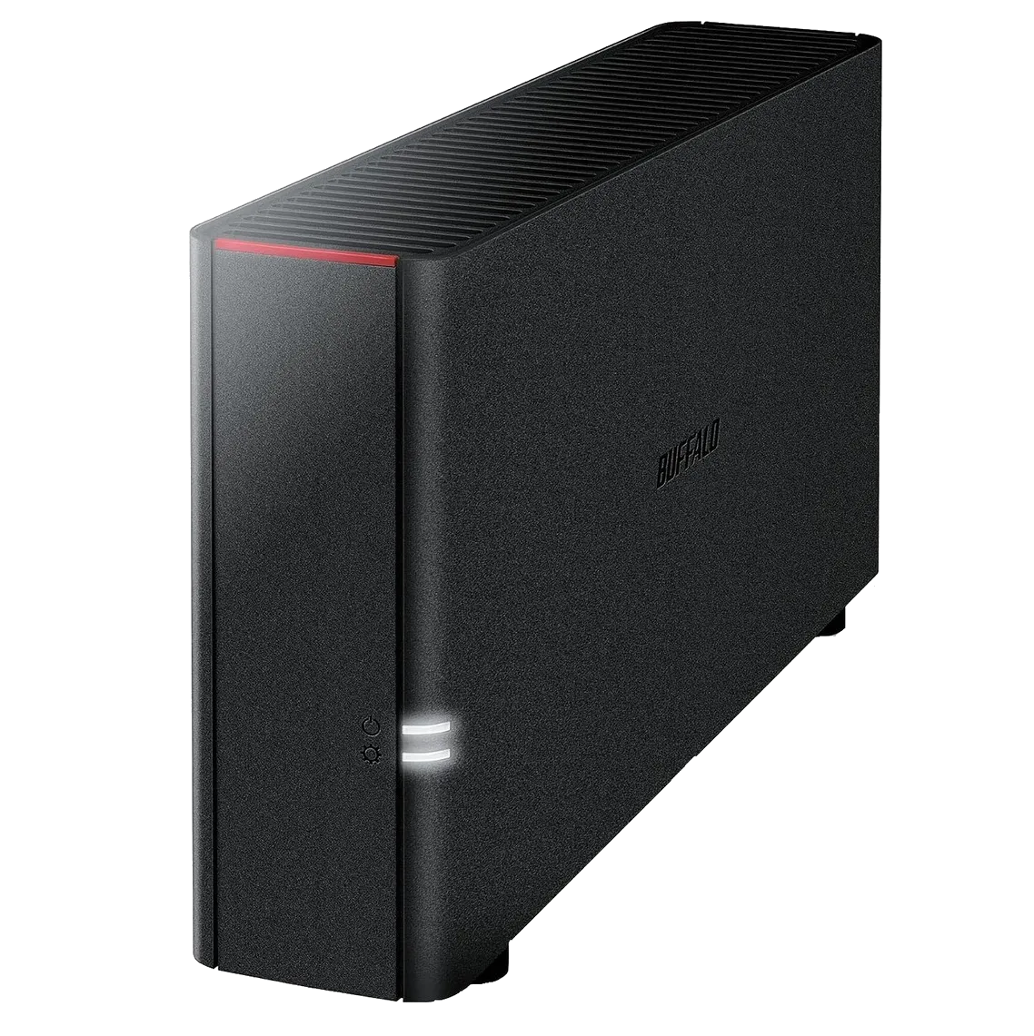 Buffalo LinkStation 210 góc nghiêng - NAS 1-bay 2TB cho gia đình