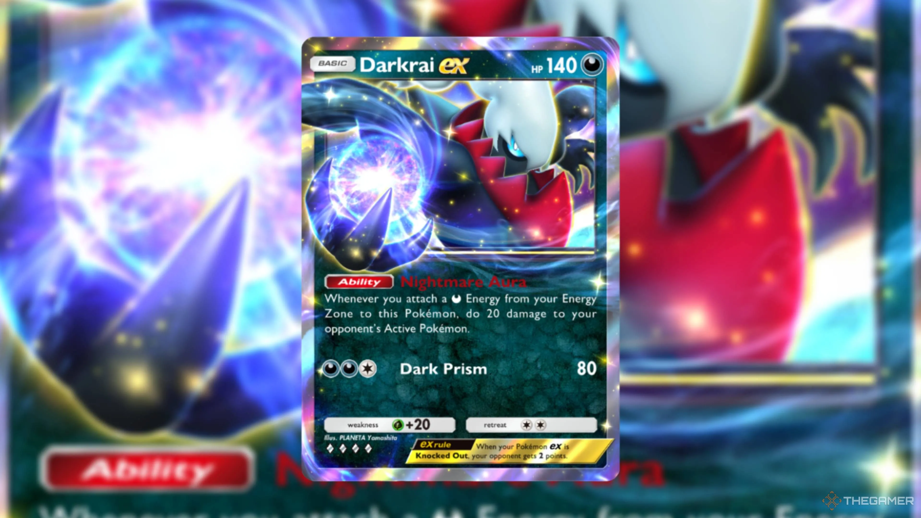 Darkrai ex rút từ Deluxe: ex — ví dụ thẻ sẽ được áp dụng hồi tố vào bộ gốc sau bản vá.