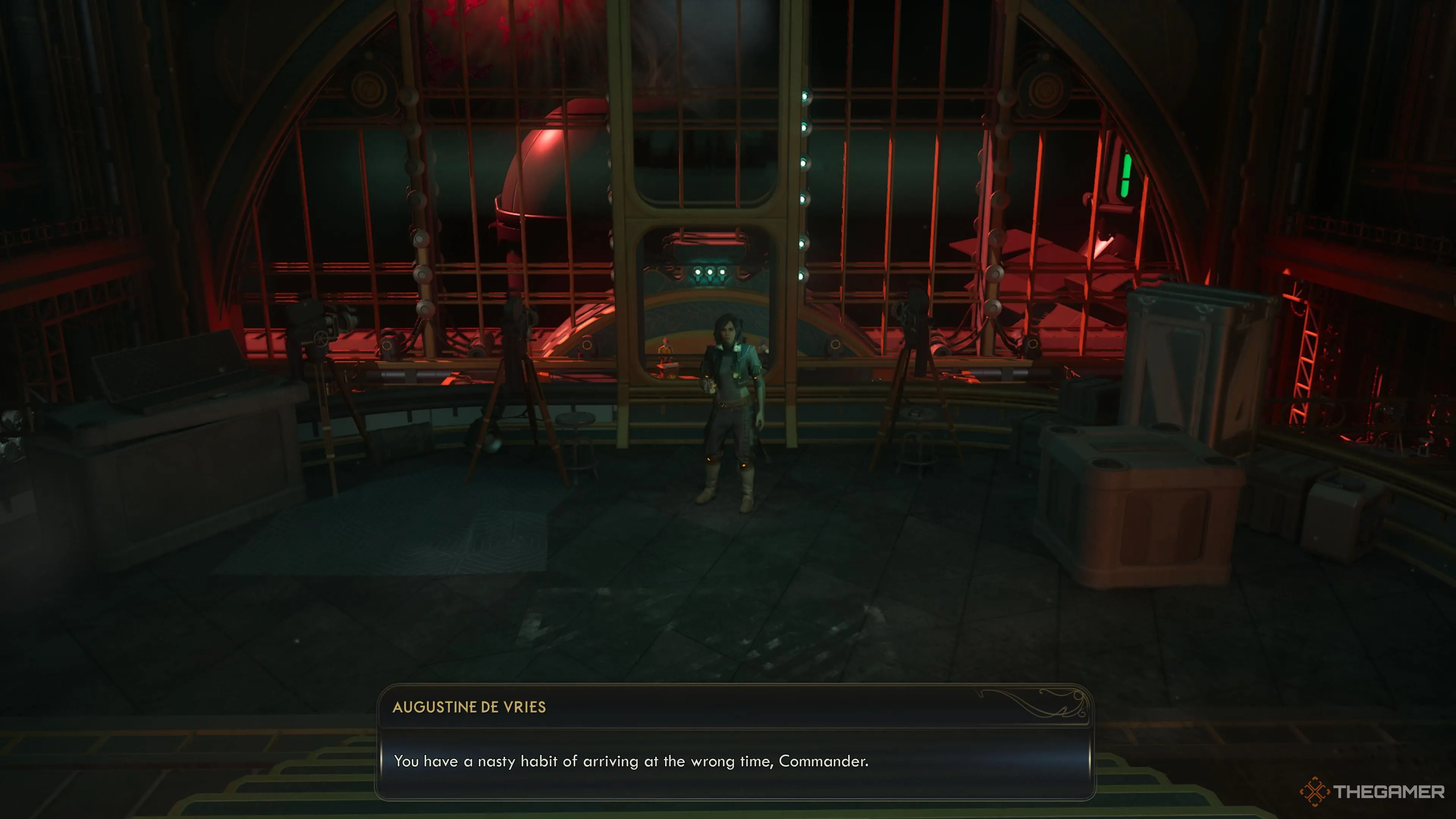 Đối mặt Augustine de Vries trong Greater Tranquility Substation The Outer Worlds 2.