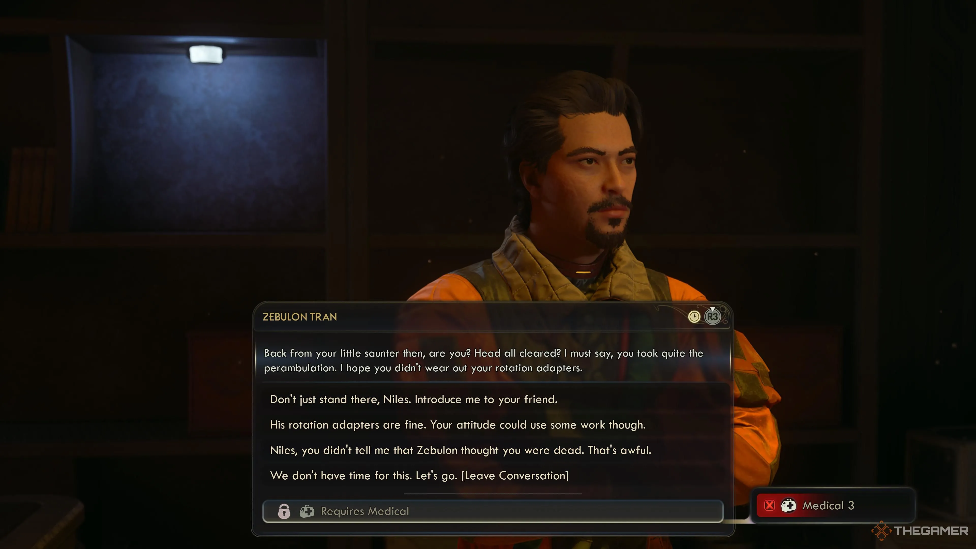 Đối thoại với Zebulon trong căn cứ an toàn ở Westport