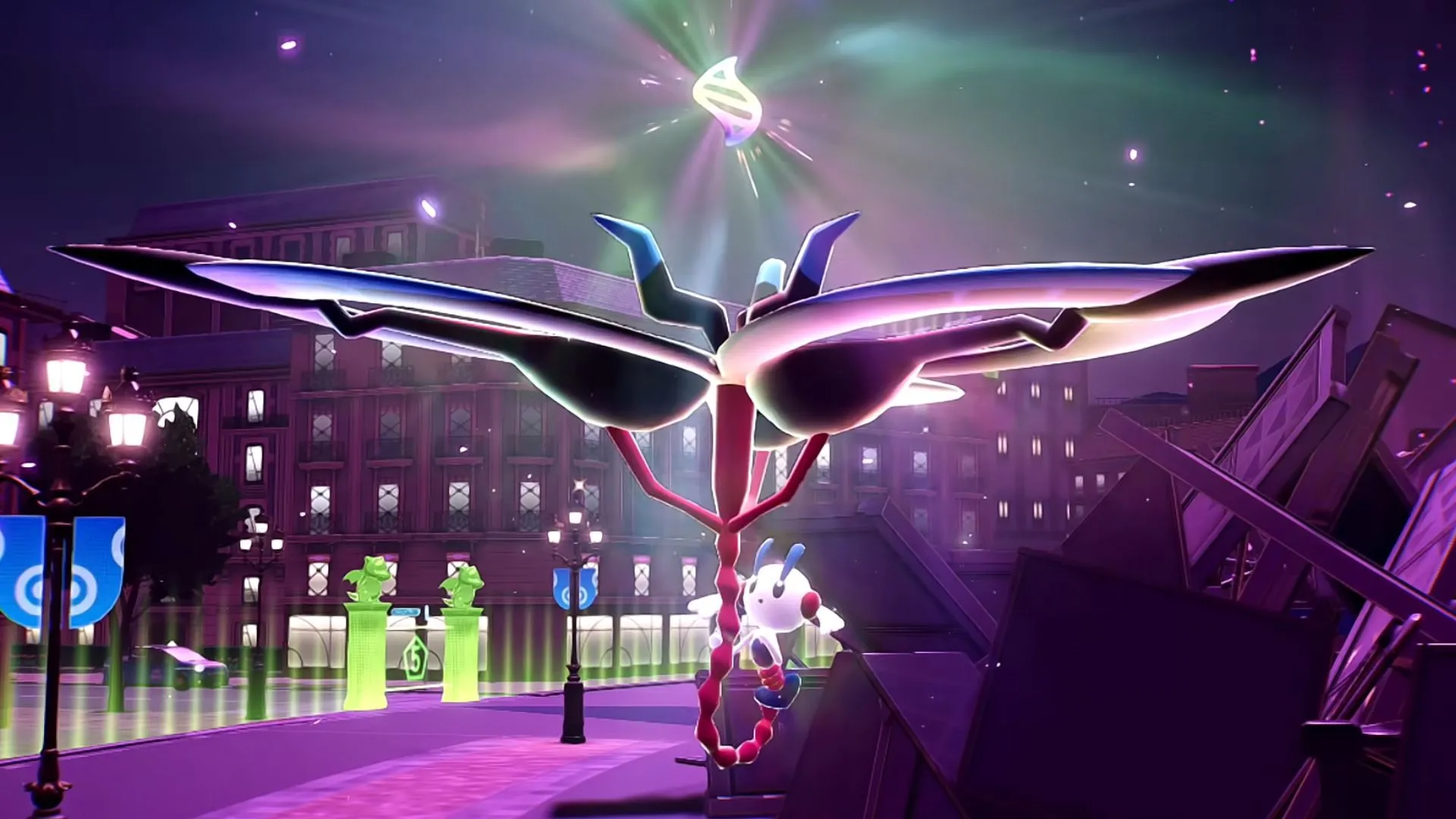 Eternal Flower Floette của AZ trong phân cảnh cao trào Pokemon Legends: Z-A với ánh sáng rực rỡ