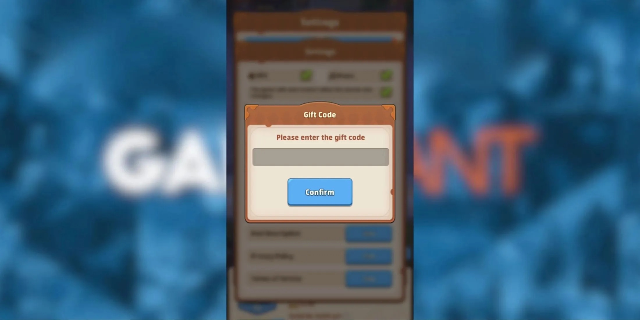 Giao diện nhập mã trong Top Heroes — hướng dẫn đổi code nhanh