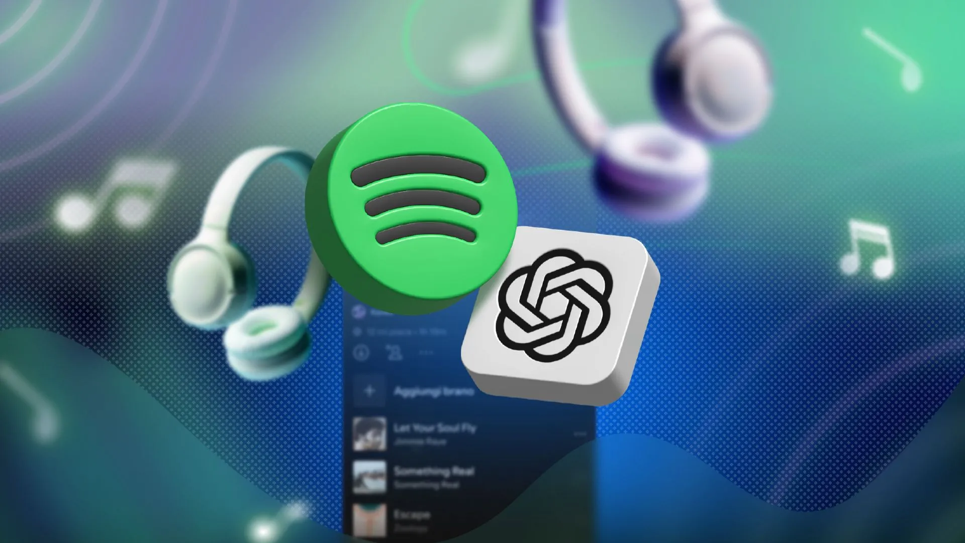 Giao diện tích hợp ChatGPT với Spotify, hiển thị playlist do AI gợi ý