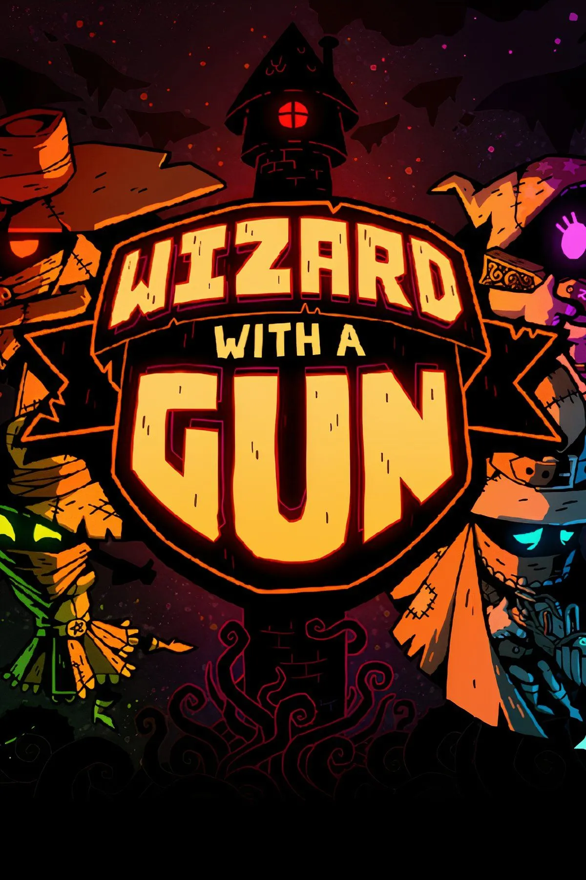 Góc chơi isometric của Wizard with a Gun, hành động và súng ảo diệu