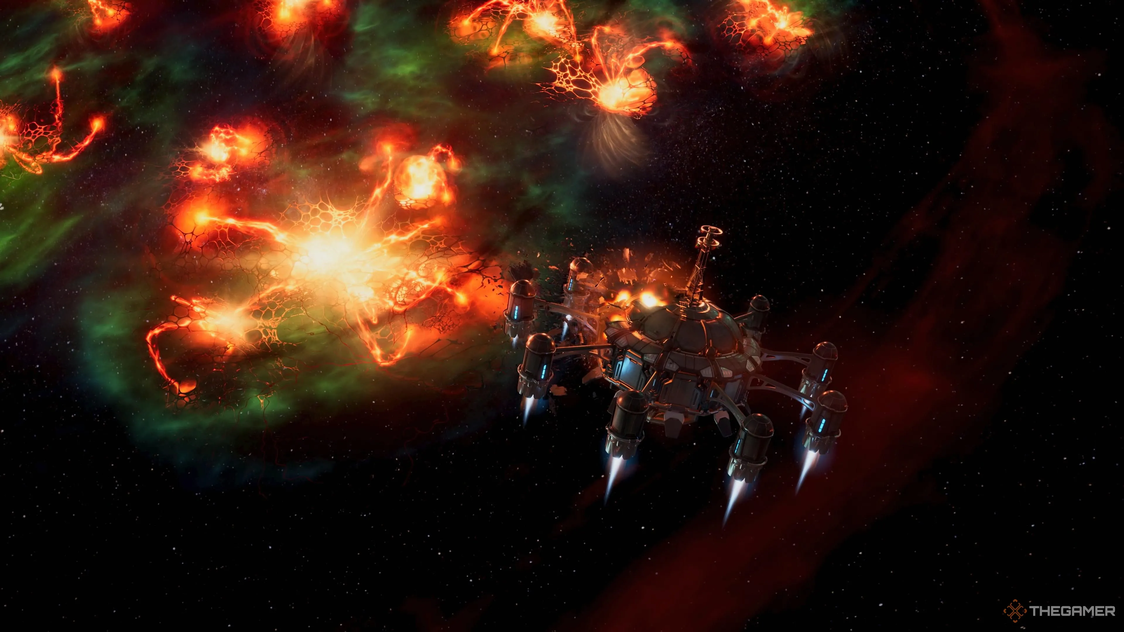 Greater Tranquility Substation nổ tung khi rift mở rộng trong The Outer Worlds 2.