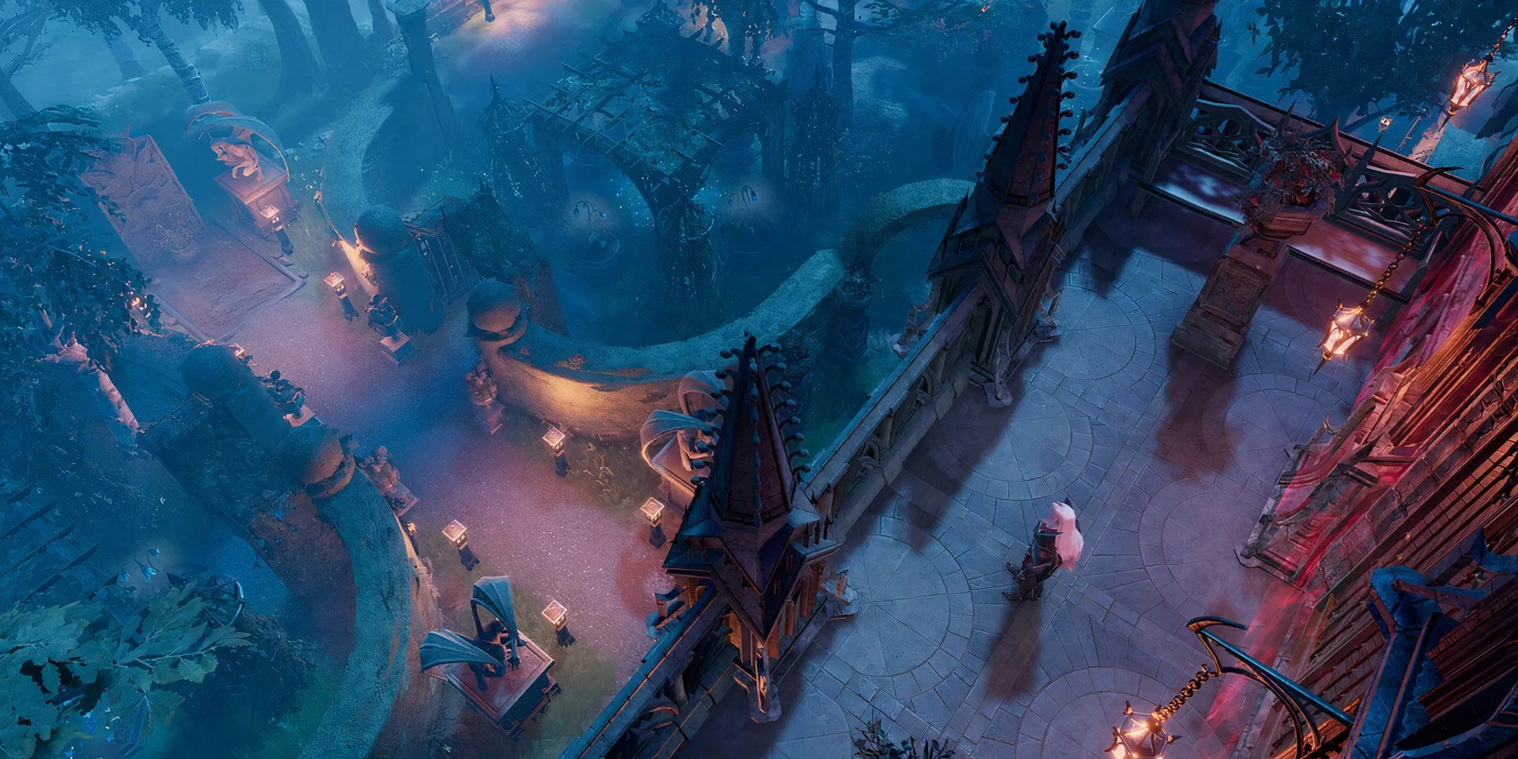 Hình ảnh gameplay V Rising, xây lâu đài và khám phá thế giới isometric