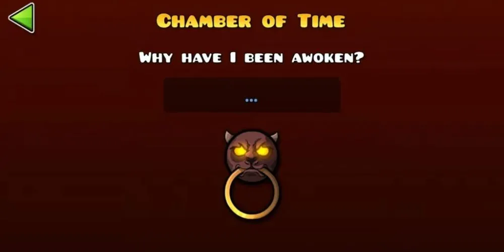 Hình minh họa Chamber of Time, khu vực ẩn trong Geometry Dash cần key mở cửa để truy cập mã độc quyền