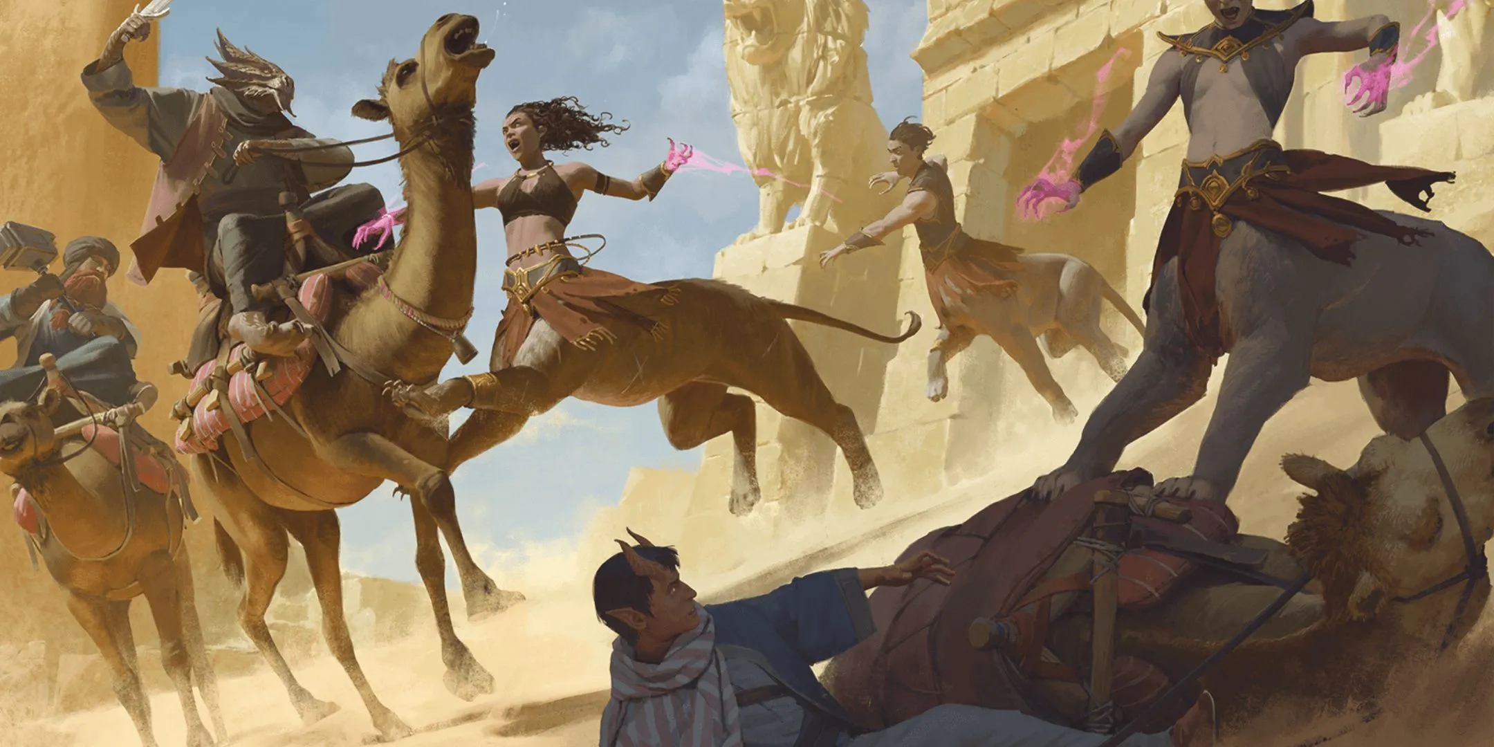 Lamia phục kích du khách, dùng Disguise Self và Corrupting Touch để chia rẽ party