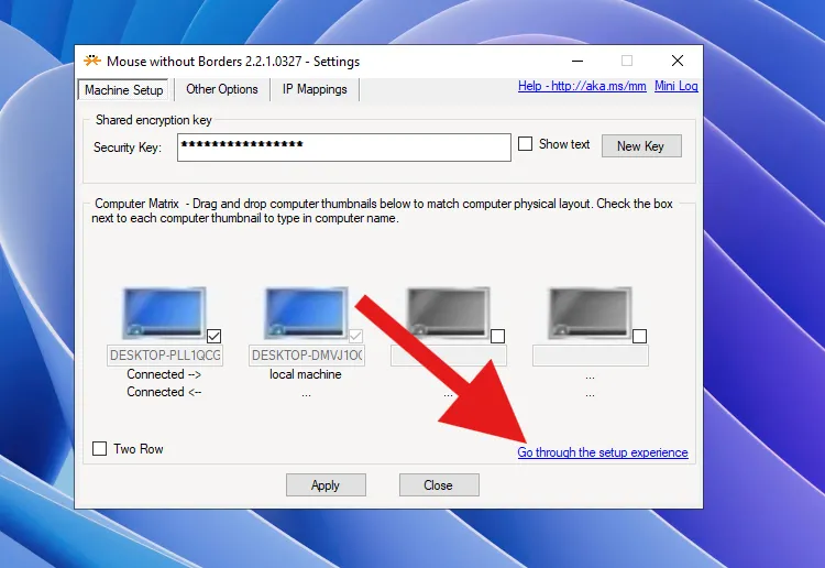 Liên kết lại khi đổi mạng - chọn 'Go through the setup experience' để ghép máy trên mạng mới