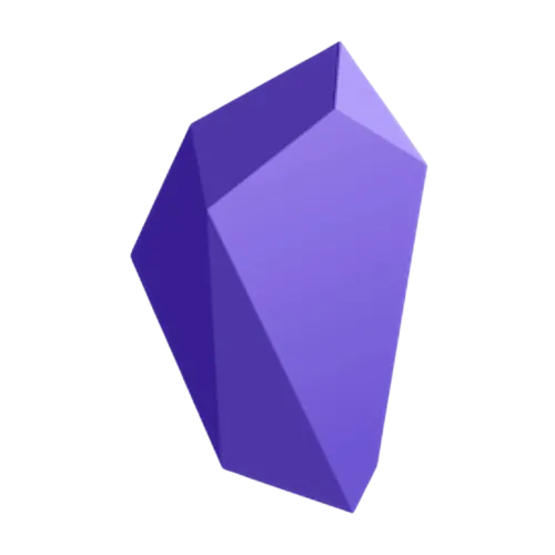 Logo ứng dụng Obsidian, nơi bạn có thể cài plugin Outliner để cải thiện quản lý ghi chú