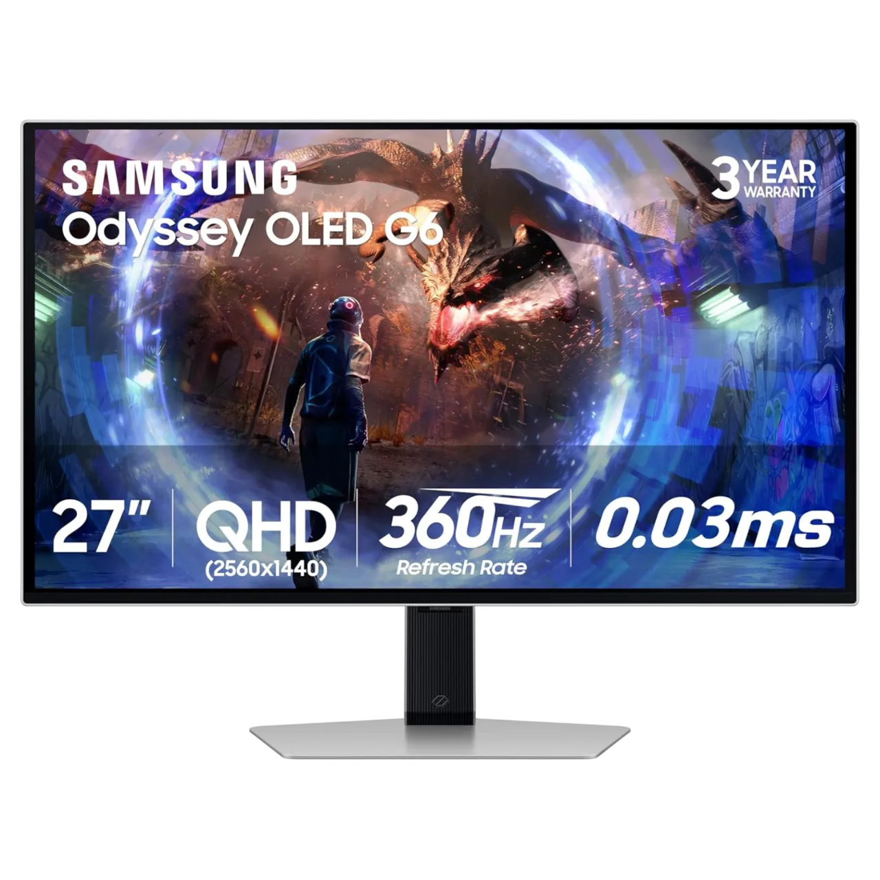 Màn hình Samsung Odyssey G6 27 inch QD-OLED 360Hz hiển thị màu sắc rực rỡ
