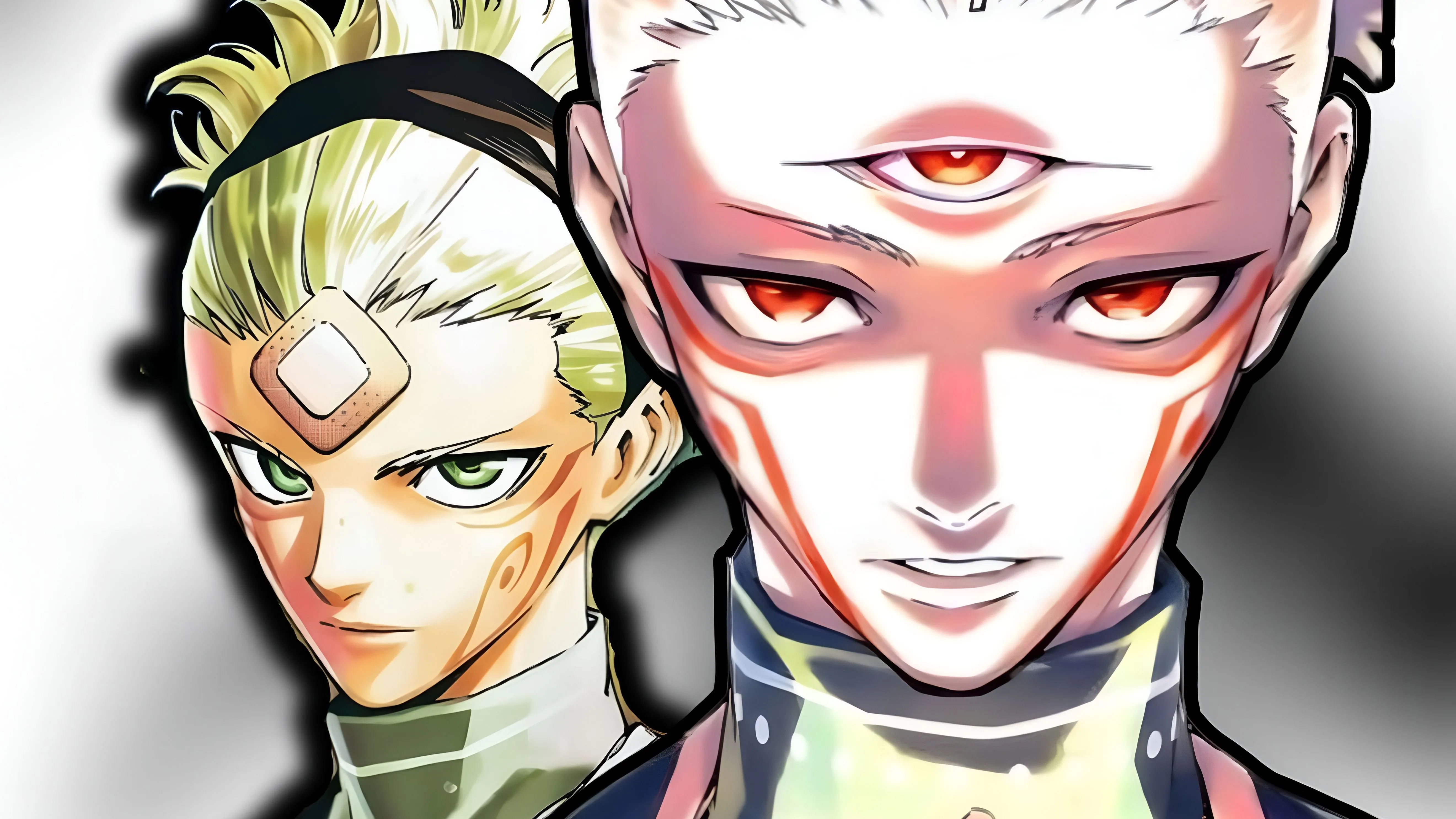 Maru sử dụng mắt thứ ba và hiệu ứng hỗn loạn trong trận đấu với Takeda