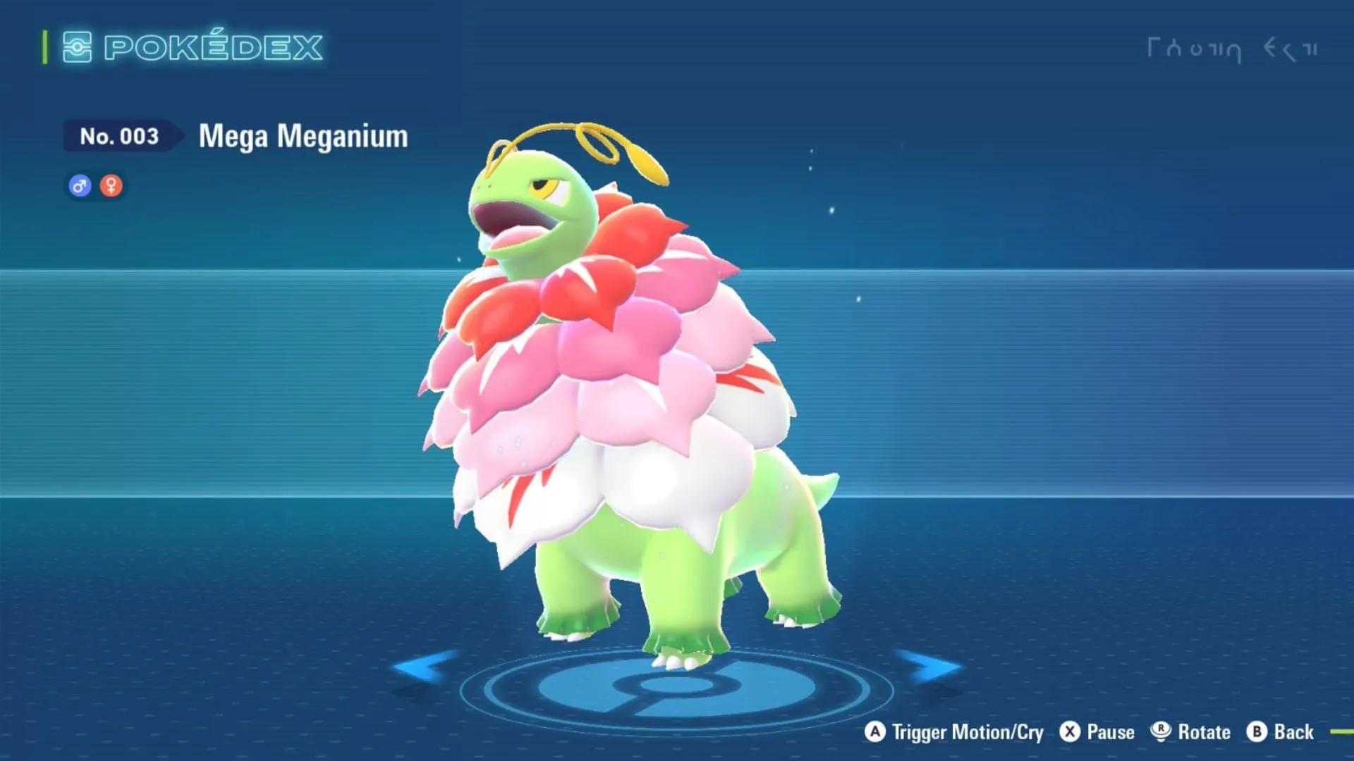 Mega Meganium trong Pokemon Legends: Z-A, Mega Meganium với vẻ thanh lịch và hệ Grass/Fairy