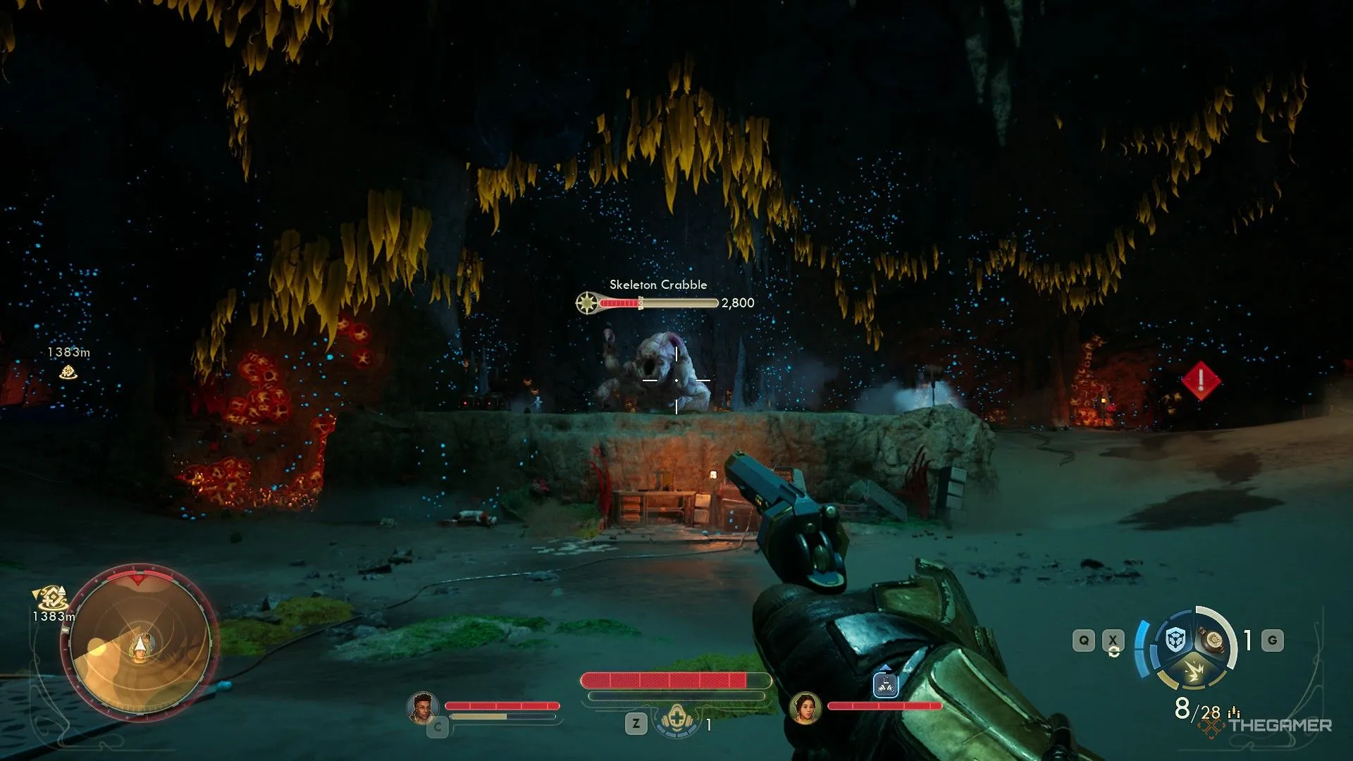 Ngắm bắn Skeleton Crabble trong The Outer Worlds 2, tận dụng khoảng trống chiến trường