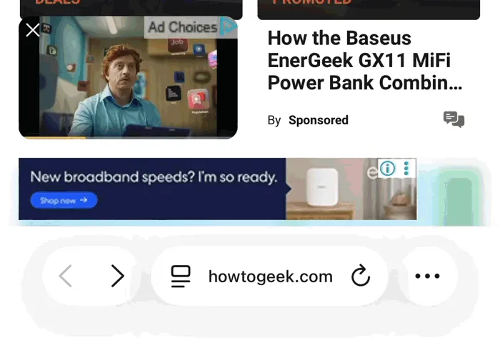 Nhấn giữ thanh URL để mở menu tùy chọn tab trong Safari trên iPhone