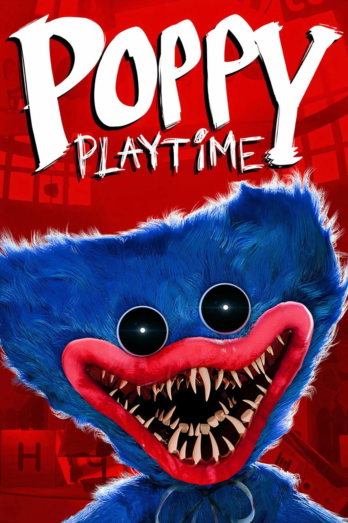 Nhân vật đồ chơi đáng sợ trong Poppy Playtime Chapter 1, cảnh nhà máy u ám và jump-scare