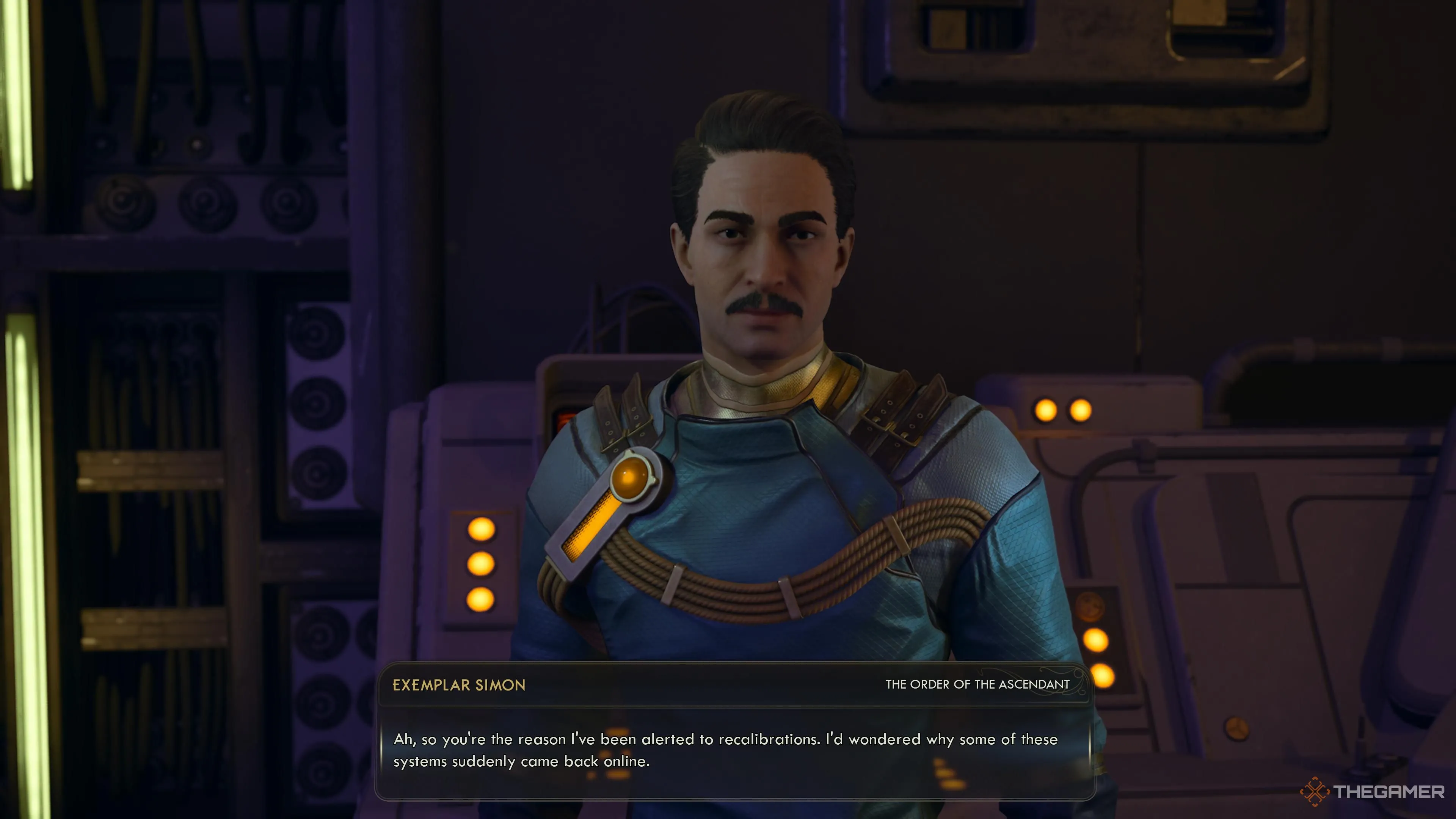 Nói chuyện với Simon sau khi kích hoạt các tháp sét trong The Outer Worlds 2.