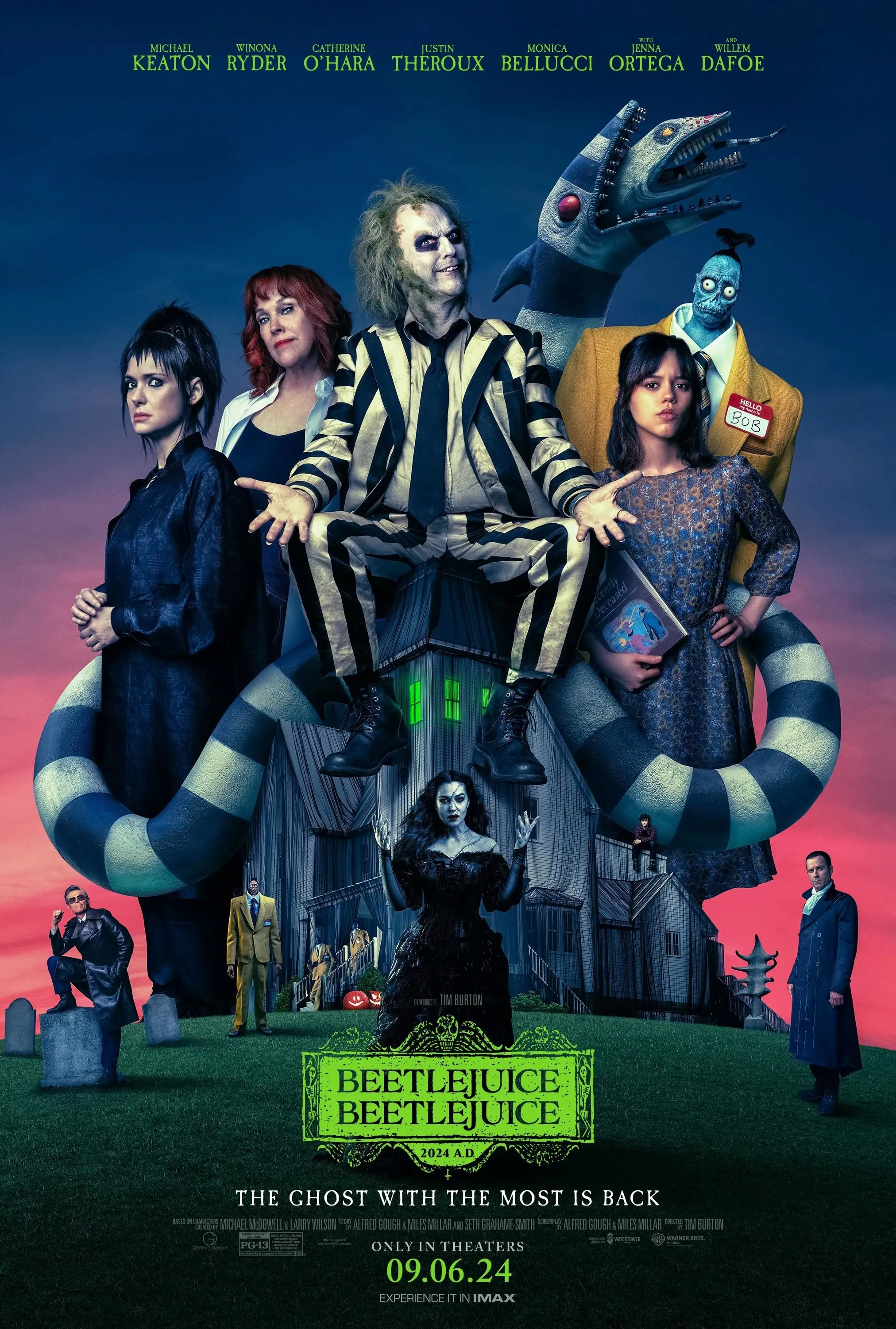Poster Beetlejuice Beetlejuice 2024 - Michael Keaton, Jenna Ortega