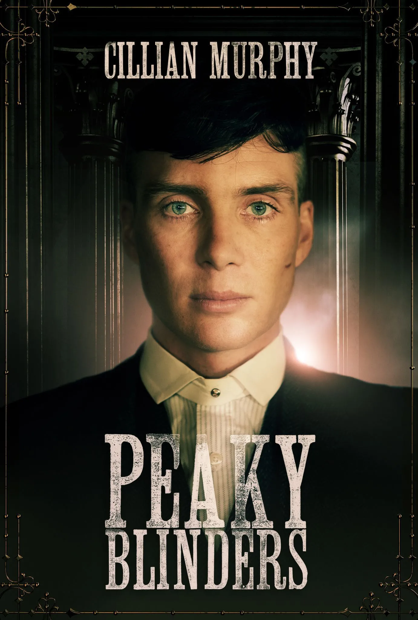 Poster Peaky Blinders: Tommy Shelby cùng trang phục cổ điển, hình ảnh tối màu phong cách crime-drama lịch sử của Netflix