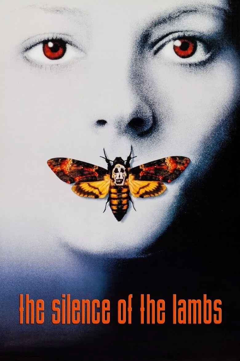 Poster The Silence of the Lambs với motif bướm và chân dung ám ảnh
