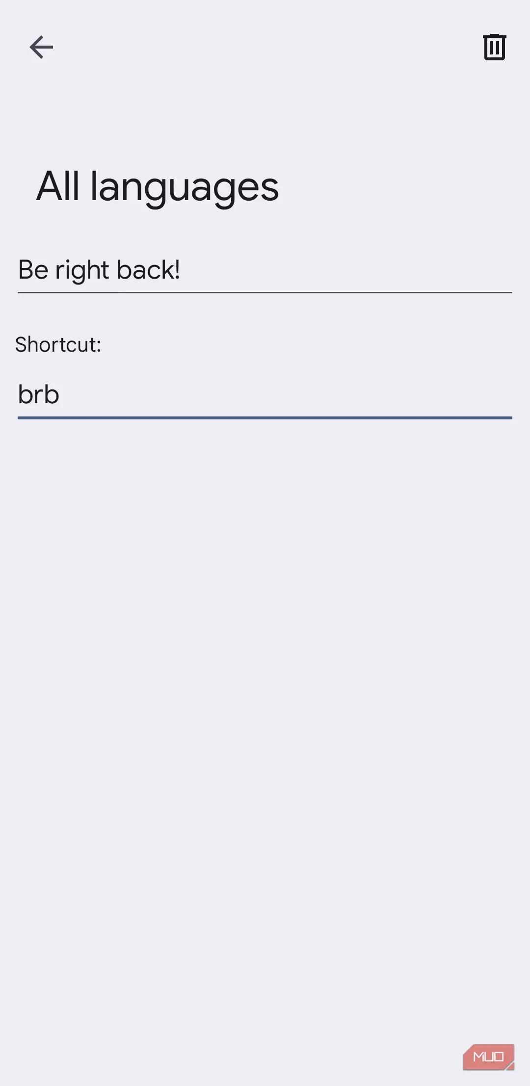 Tạo phím tắt văn bản trong Gboard ví dụ @@ mở email nhanh