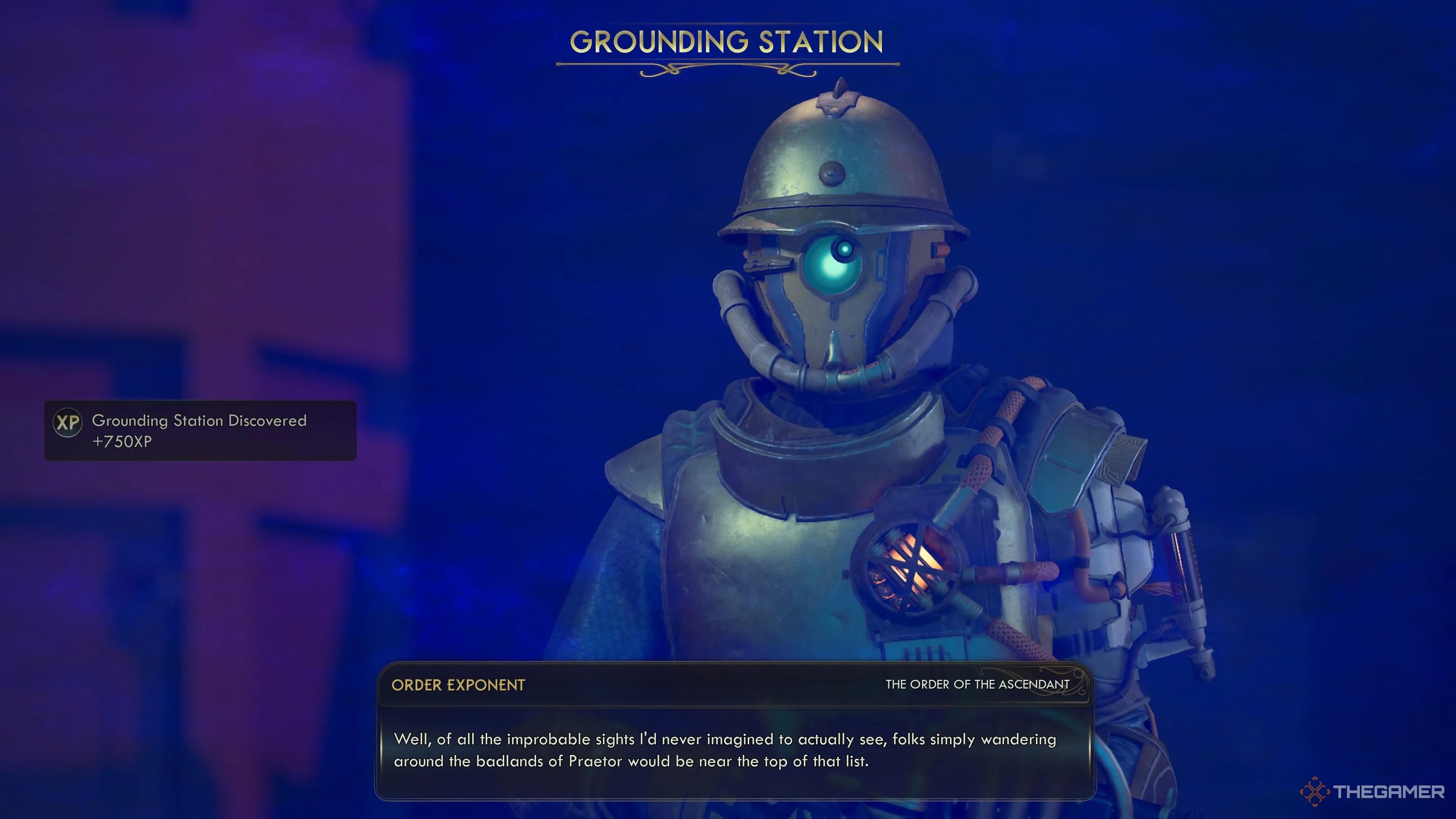 Trò chuyện với thành viên Order tại Grounding Tower trong The Outer Worlds 2.