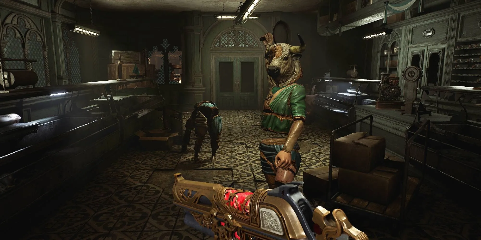 Tượng đầu bò trong quán cà phê, biểu tượng văn hóa 'Hispania' bị méo mó