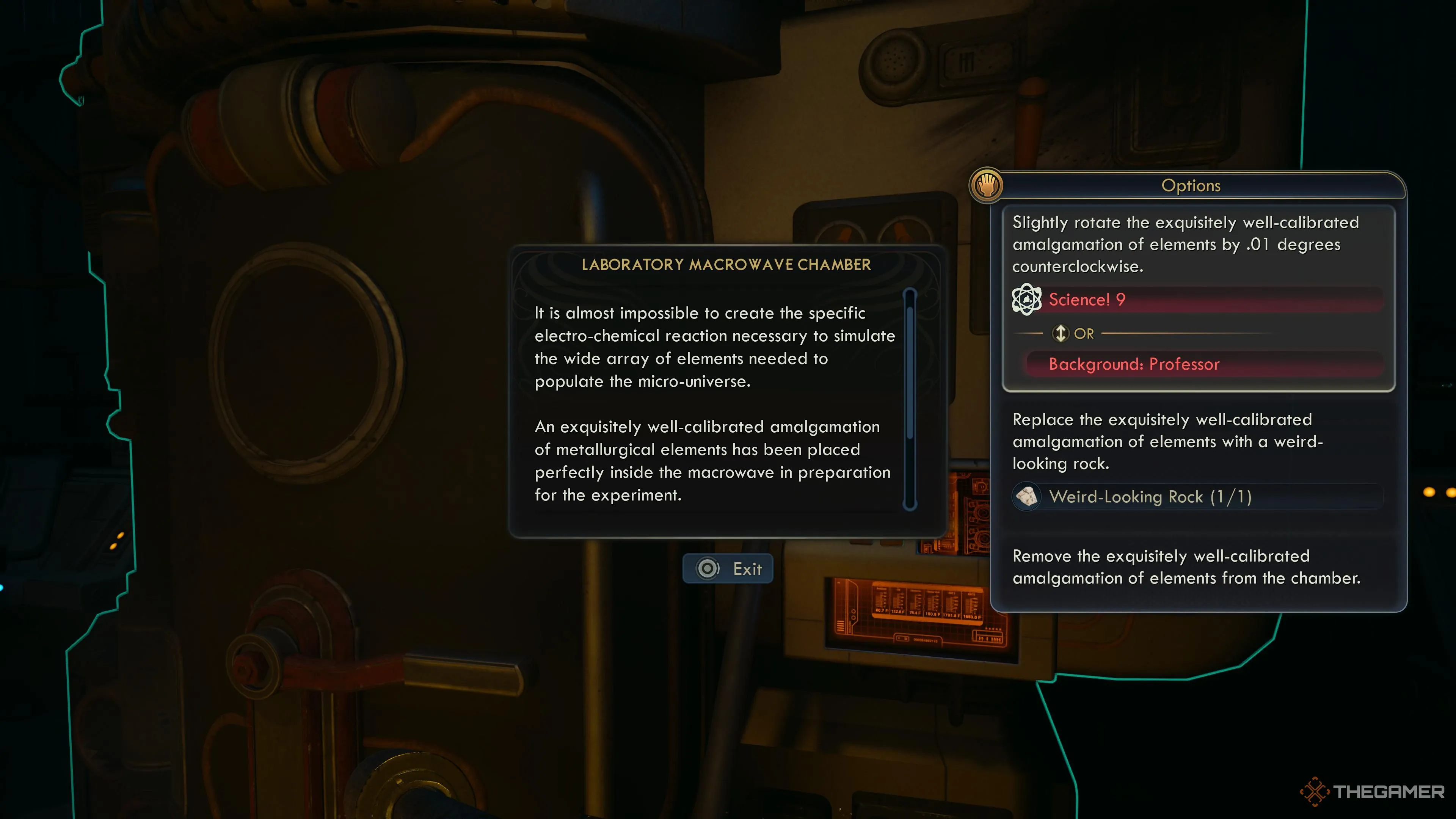 Tùy chọn trên máy macrowaves, The Outer Worlds 2