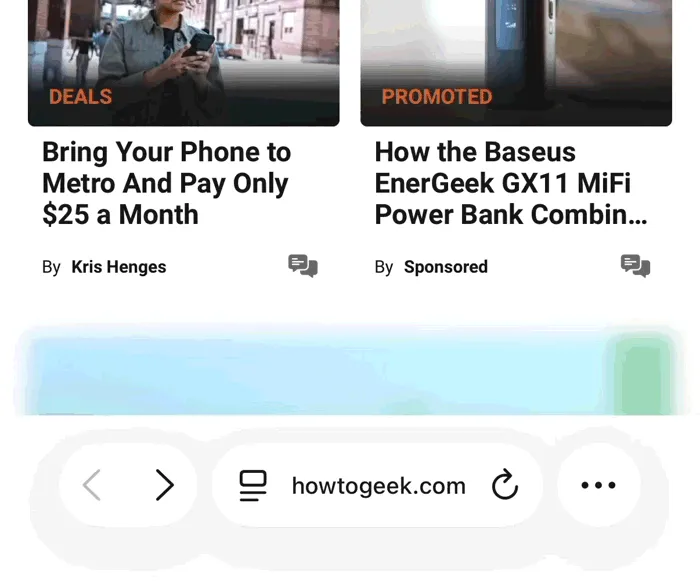 Vuốt lên trên thanh tab để hiện toàn bộ tab đang mở trong Safari