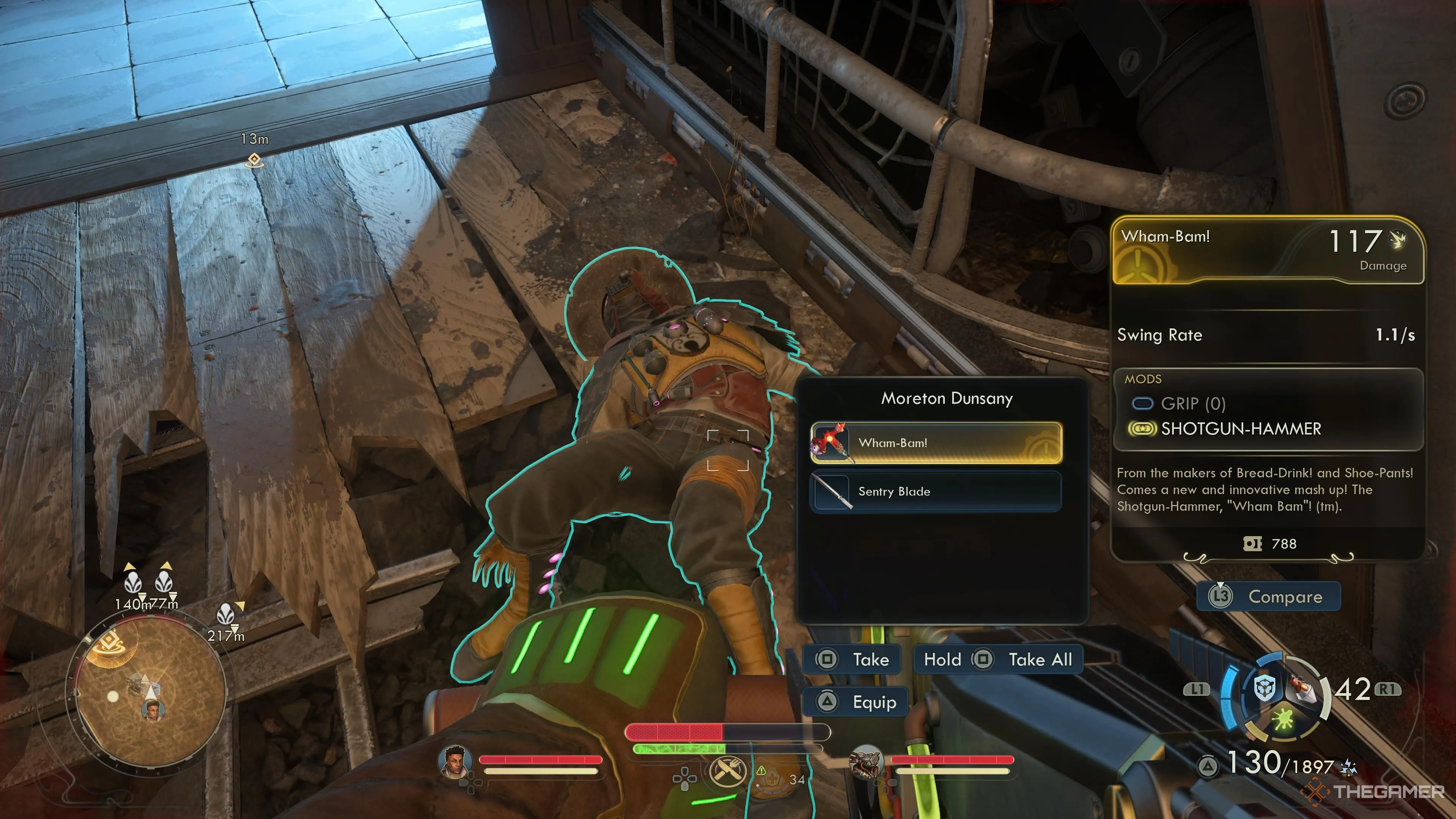 Wham-Bam! — búa độc nhất của Moreton Dunsany, vũ khí rơi loot đáng giá trong The Outer Worlds 2.