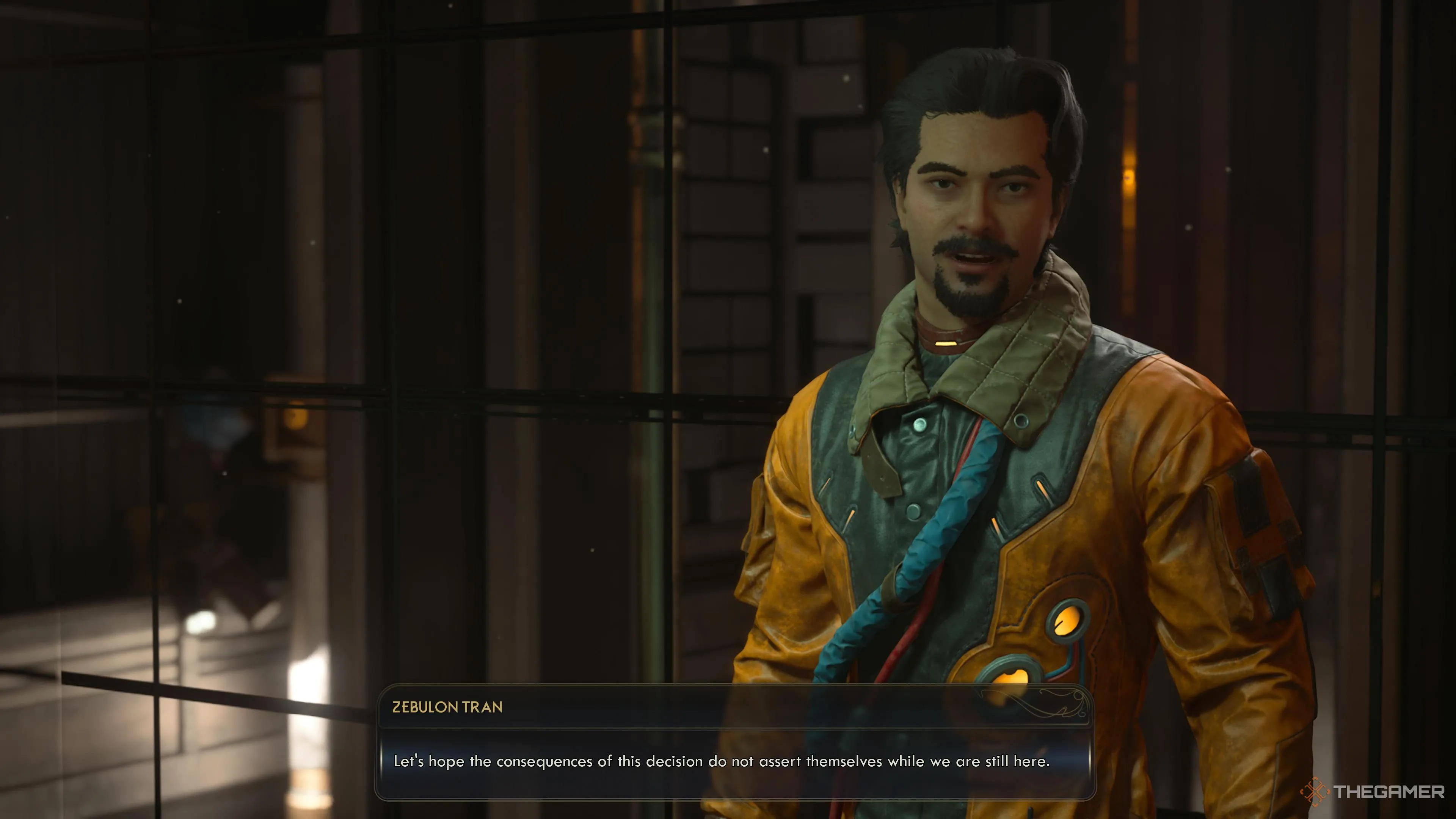 Zeb nói về việc tha cho nhân viên tomb trong The Outer Worlds 2